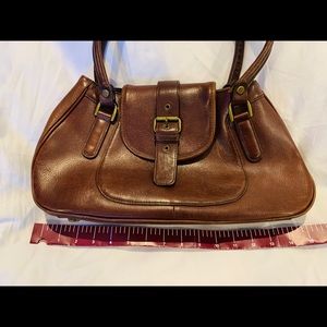 Rare all leather Barbour handbag purse brown